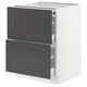 SEKTION / MAXIMERA Gabin bajo sup extensible 2 cajnes, blanco/Bodbyn gris, 61x61x76 cm