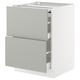 SEKTION / MAXIMERA Gabin bajo sup extensible 2 cajnes, blanco/Havstorp gris claro, 61x61x76 cm
