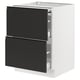 SEKTION / MAXIMERA Gabin bajo sup extensible 2 cajnes, blanco/Upplöv Carbón mate, 61x61x76 cm