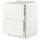SEKTION / MAXIMERA Gabin bajo sup extensible 2 cajnes, blanco/Veddinge blanco, 61x61x76 cm