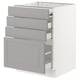 SEKTION / MAXIMERA Gabin bajo sup extensible 3 cajnes, blanco/Bodbyn gris, 61x61x76 cm
