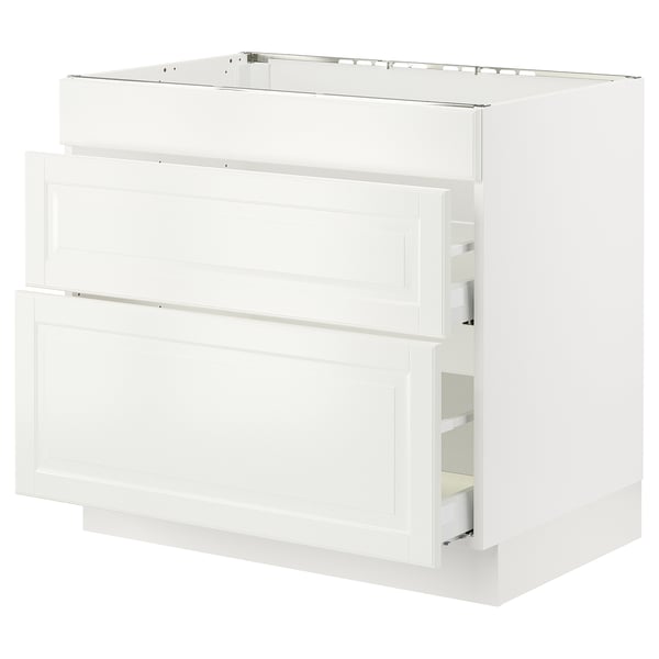 SEKTION / MAXIMERA Gabin bj p/prrilla y extrctor+cajón, blanco/Bodbyn hueso, 91x61x76 cm