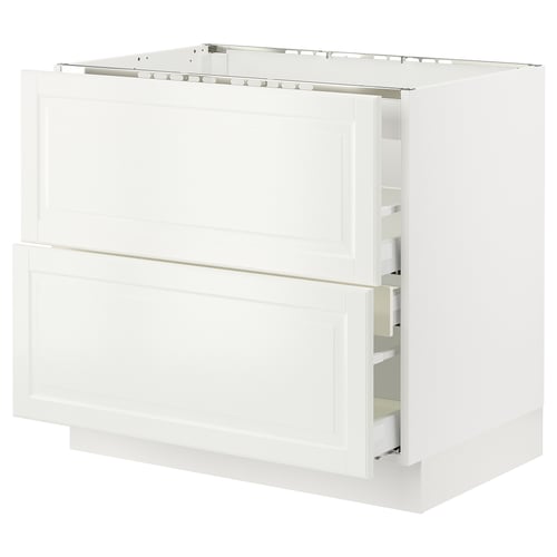 SEKTION / MAXIMERA Gabin bj p/prrilla y extrctor+cajón, blanco/Bodbyn hueso, 91x61x76 cm