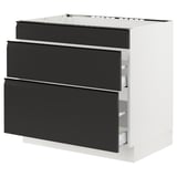 SEKTION / MAXIMERA Gabin bj p/prrilla y extrctor+cajón, blanco/Upplöv Carbón mate, 91x61x76 cm