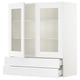 SEKTION / MAXIMERA Gabin pared 2 prtas vidrio 2 cjnes, blanco/Axstad blanco mate, 91x37x102 cm