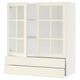 Opción: SEKTION / MAXIMERA Gabin pared 2 prtas vidrio 2 cjnes, blanco/Bodbyn hueso, 91x37x102 cm