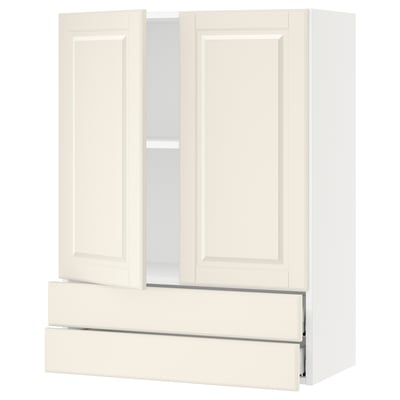 SEKTION / MAXIMERA Gabin pared 2 puertas 2 cajones, blanco/Bodbyn hueso, 76x37x102 cm