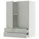 SEKTION / MAXIMERA Gabin pared 2 puertas 2 cajones, blanco/Havstorp gris claro, 76x37x102 cm