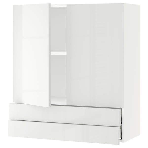 SEKTION / MAXIMERA Gabin pared 2 puertas 2 cajones, blanco/Ringhult blanco, 91x37x102 cm