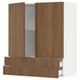 SEKTION / MAXIMERA Gabin pared 2 puertas 2 cajones, blanco/Tistorp Efecto nogal café, 91x37x102 cm