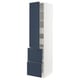 SEKTION / MAXIMERA Gabinete alto 1 puerta 4 cajones, blanco Axstad/mate azul, 46x61x203 cm