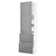 SEKTION / MAXIMERA Gabinete alto 1 puerta 4 cajones, blanco/Bodbyn gris, 61x37x203 cm