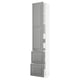 SEKTION / MAXIMERA Gabinete alto 1 puerta 4 cajones, blanco/Bodbyn gris, 46x37x229 cm