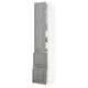 SEKTION / MAXIMERA Gabinete alto 1 puerta 4 cajones, blanco/Bodbyn gris, 38x61x203 cm