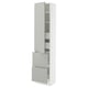SEKTION / MAXIMERA Gabinete alto 1 puerta 4 cajones, blanco/Havstorp gris claro, 46x37x203 cm