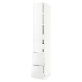 SEKTION / MAXIMERA Gabinete alto 1 puerta 4 cajones, blanco/Ringhult blanco, 38x61x229 cm