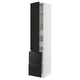 SEKTION / MAXIMERA Gabinete alto 1 puerta 4 cajones, blanco/Upplöv Carbón mate, 46x61x229 cm
