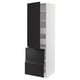 SEKTION / MAXIMERA Gabinete alto 1 puerta 4 cajones, blanco/Upplöv Carbón mate, 61x61x203 cm