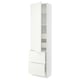 SEKTION / MAXIMERA Gabinete alto 1 puerta 4 cajones, blanco/Vallstena blanco, 61x37x229 cm