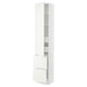 SEKTION / MAXIMERA Gabinete alto 1 puerta 4 cajones, blanco/Vallstena blanco, 46x37x229 cm