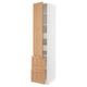 SEKTION / MAXIMERA Gabinete alto 1 puerta 4 cajones, blanco/Vedhamn roble, 46x61x229 cm