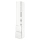 SEKTION / MAXIMERA Gabinete alto 1 puerta 4 cajones, blanco/Voxtorp blanco mate, 38x61x229 cm