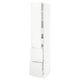 SEKTION / MAXIMERA Gabinete alto 1 puerta 4 cajones, blanco/Voxtorp blanco mate, 38x61x203 cm