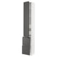 SEKTION / MAXIMERA Gabinete alto 1 puerta 4 cajones, blanco/Voxtorp gris oscuro, 38x37x229 cm