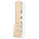 SEKTION / MAXIMERA Gabinete alto 1 puerta 5 cajones, blanco/Askersund efecto fresno claro, 46x61x203 cm