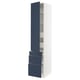 SEKTION / MAXIMERA Gabinete alto 1 puerta 5 cajones, blanco Axstad/mate azul, 46x61x229 cm