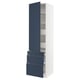 SEKTION / MAXIMERA Gabinete alto 1 puerta 5 cajones, blanco Axstad/mate azul, 61x61x229 cm