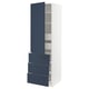 SEKTION / MAXIMERA Gabinete alto 1 puerta 5 cajones, blanco Axstad/mate azul, 61x61x203 cm