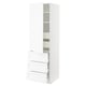 SEKTION / MAXIMERA Gabinete alto 1 puerta 5 cajones, blanco Enköping/blanco efecto madera, 61x61x203 cm