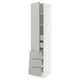 SEKTION / MAXIMERA Gabinete alto 1 puerta 5 cajones, blanco/Havstorp gris claro, 46x61x229 cm