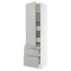 SEKTION / MAXIMERA Gabinete alto 1 puerta 5 cajones, blanco/Havstorp gris claro, 61x61x229 cm