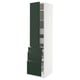 SEKTION / MAXIMERA Gabinete alto 1 puerta 5 cajones, blanco/Havstorp Verde oscuro, 46x61x203 cm
