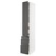 SEKTION / MAXIMERA Gabinete alto 1 puerta 5 cajones, blanco/Voxtorp gris oscuro, 38x61x229 cm