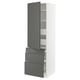 SEKTION / MAXIMERA Gabinete alto 1 puerta 5 cajones, blanco/Voxtorp gris oscuro, 61x61x203 cm