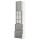 SEKTION / MAXIMERA Gabinete alto 2 puertas 2 cajones, blanco/Bodbyn gris, 46x37x203 cm