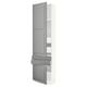 SEKTION / MAXIMERA Gabinete alto 2 puertas 4 cajones, blanco/Bodbyn gris, 61x37x229 cm