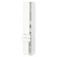 SEKTION / MAXIMERA Gabinete alto 2 puertas 4 cajones, blanco Enköping/blanco efecto madera, 38x37x203 cm