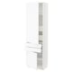 SEKTION / MAXIMERA Gabinete alto 2 puertas 4 cajones, blanco Enköping/blanco efecto madera, 61x37x203 cm