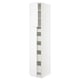 SEKTION / MAXIMERA Gabinete alto 2 puertas 5 cajones, blanco/Axstad blanco mate, 46x61x229 cm