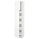 SEKTION / MAXIMERA Gabinete alto 2 puertas 5 cajones, blanco/Axstad blanco mate, 46x37x203 cm