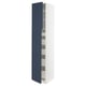 SEKTION / MAXIMERA Gabinete alto 2 puertas 5 cajones, blanco Axstad/mate azul, 46x61x229 cm