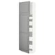 SEKTION / MAXIMERA Gabinete alto 2 puertas 5 cajones, blanco/Bodbyn gris, 61x37x203 cm
