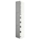 SEKTION / MAXIMERA Gabinete alto 2 puertas 5 cajones, blanco/Bodbyn gris, 38x61x229 cm