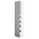 SEKTION / MAXIMERA Gabinete alto 2 puertas 5 cajones, blanco/Bodbyn gris, 46x61x229 cm