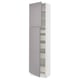 SEKTION / MAXIMERA Gabinete alto 2 puertas 5 cajones, blanco/Bodbyn gris, 61x37x229 cm