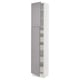SEKTION / MAXIMERA Gabinete alto 2 puertas 5 cajones, blanco/Bodbyn gris, 46x37x229 cm